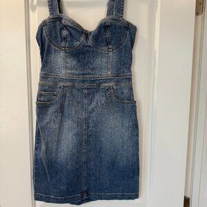 Guess Jean Corset Dress Size M
